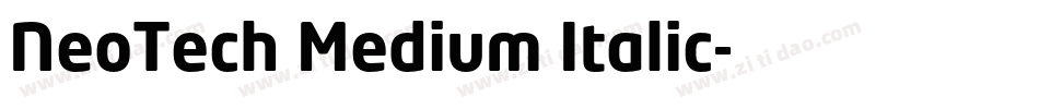 NeoTech Medium Italic字体转换